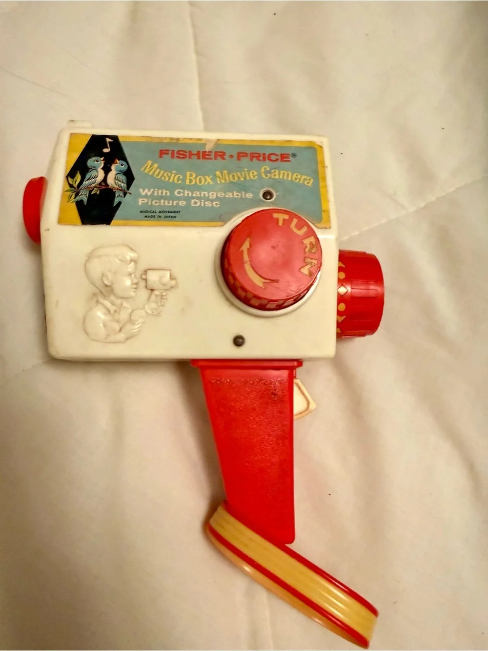 Vintage Fisher Price Music Box Movie Camera Toy